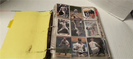 Binder Of Collectible Baseball Trading Cards