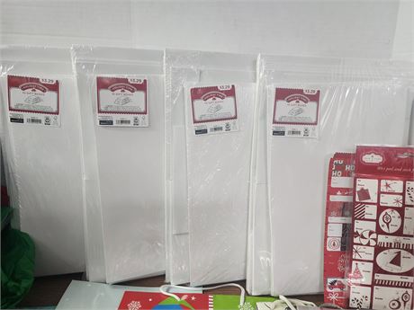 Lot of Boxes, bags, tags, and tissue paper