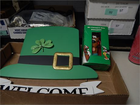 St. Patty Day Decoration & Scooby Doo Christmas Ornament