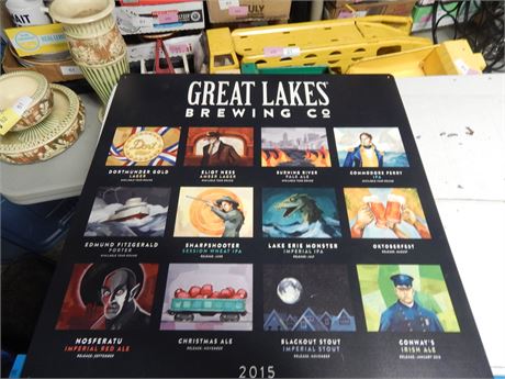Great Lakes Brewing Company Authentic Advertising Metal Sign.