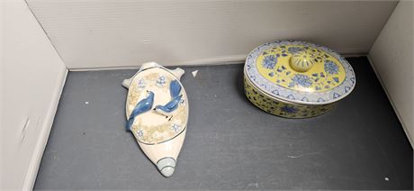 Decorative Trinket Box & Decorative Wall Scone
