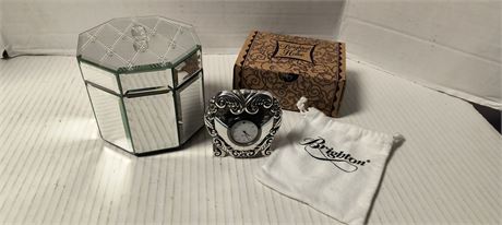 Mirrored Trinket Box & Brighton Clock