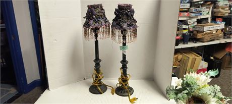 Pair Of Decorative Vintage Table Lamps