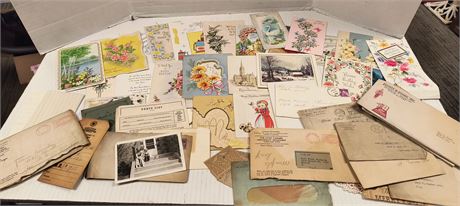 Lot Of Vintage Greeting Cards & More