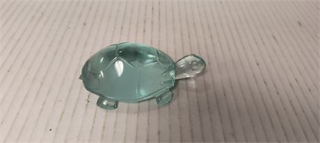 Vintage Green Glass Turtle/Tortoise Figurine