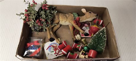 Flat Of Vintage Christmas Decorations