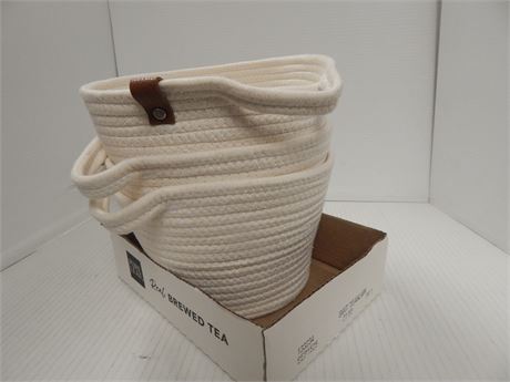 Small Canvas Storage Baskets