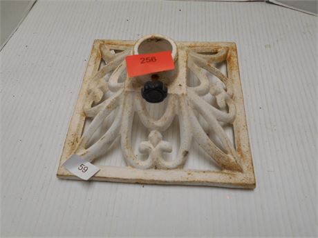 Vintage Wrought Iron Outdoor Patio Umbrella Stand