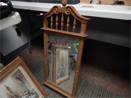 Vintage Decorative Wood Mirror