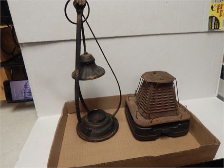 Vintage Pyramid Toaster &  Vintage Candle Holder
