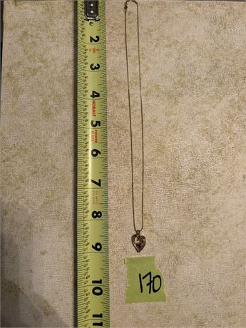 Gold Chain with Heart (Photos Added with Markings)
