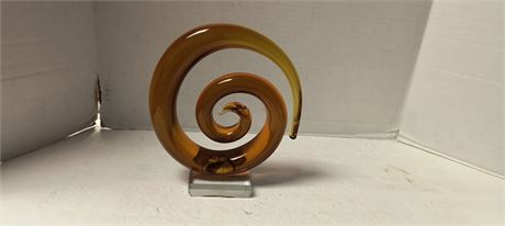 Murano Art Glass Swirl Sculpture