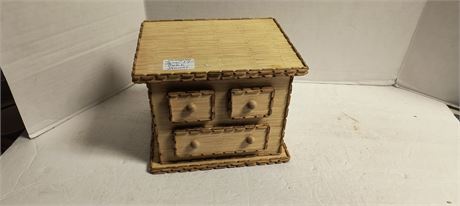 Wood Matchstick Box With Drawers
