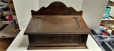 Vintage Wood Punched Bread Box