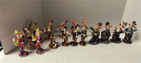 Lot Of Jesters & Clowns Figurines