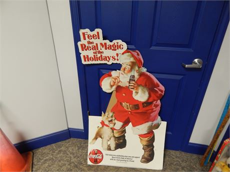 Vintage Coke Santa Stand Up Advertisement