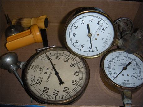 Vintage Pressure Gauges & More