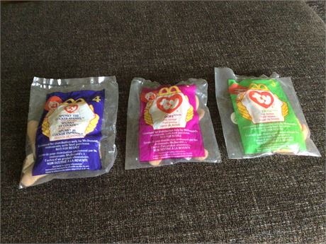 Happy Meal Beanie Babies from the 1990’s - Unopened