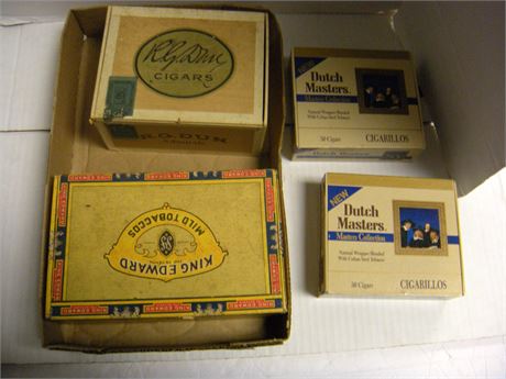 Lot Of Vintage Cigar Boxes