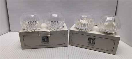 Lot Of Illusions Cut Glass Candle Holders