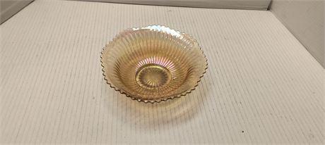 Vintage Ribbed Glass Bowl