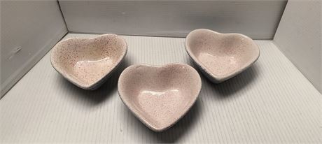 Heart Shaped Speckled Stoneware Baking Dishes