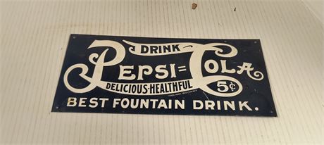 Pepsi Cola Metal Sign