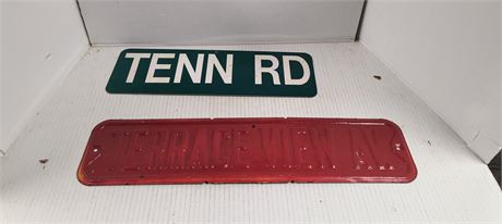Lot Of Metal Signs