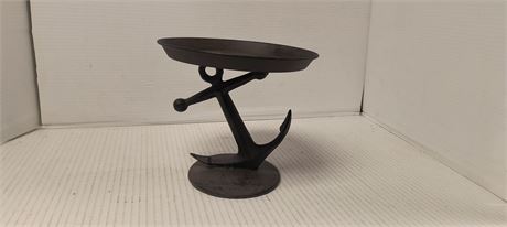 Metal Anchor Base Pedestal Coastal Serving Tray