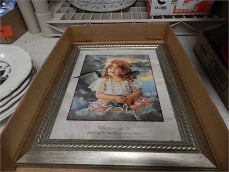 Wood Framed Artwork & Collectible Plates