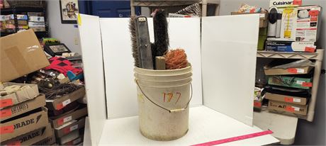 Bucket & Various Brushes