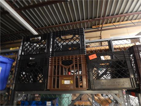 5 empty milk crates