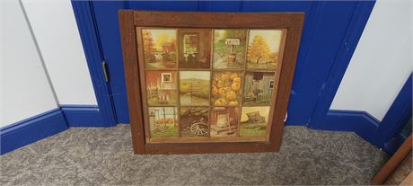 Framed country artwork