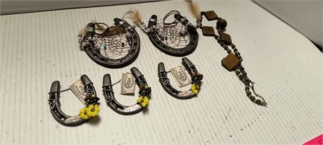Collectible Horseshoe Decorations & Necklace