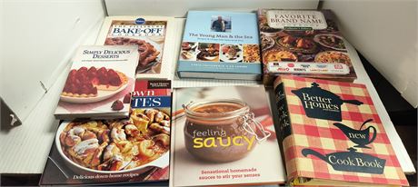 Flat Of Various Cookbooks