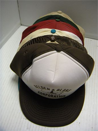 Flat Of Various Baseball Hats