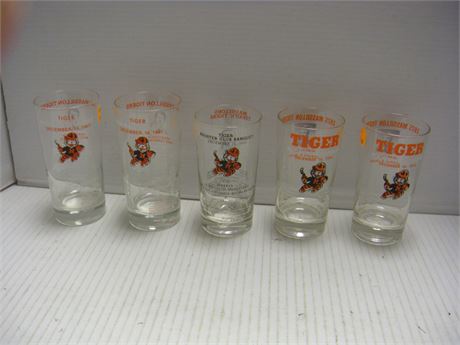 Vintage Massillon Tigers Football Drinking Glasses