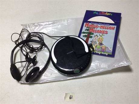 Sylvania Compact Disc Player with Head Phones & Camp Fire CD