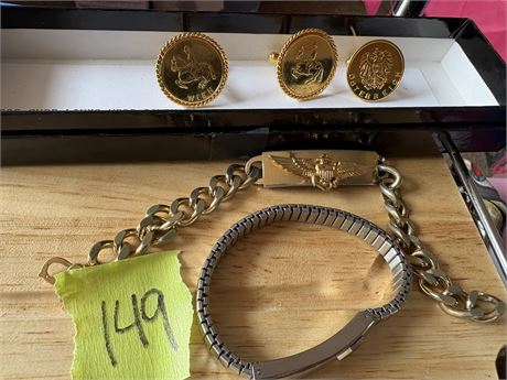 Jewelry Lot, ID Bracelets, Pins