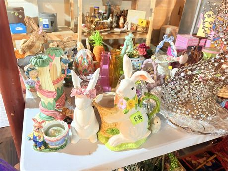 Easter Decor Lot (Full Table)