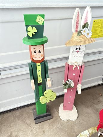 Wood Decor, St. Patty, Bunny