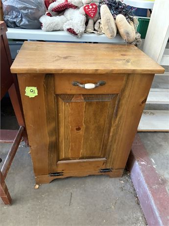 Wood Trash Can