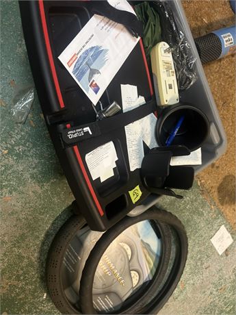 Automotive Lot- Searing Wheel Covers, Organizer Caddy