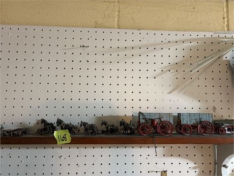 Metal Horses and Wagons
