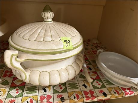 Ceramic Soup Tureen, Serving Bowl