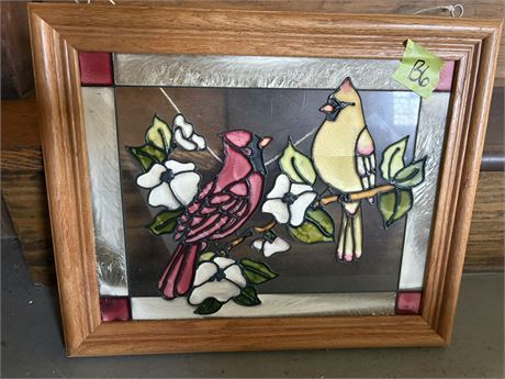 Wall Art, Stained Glass Birds