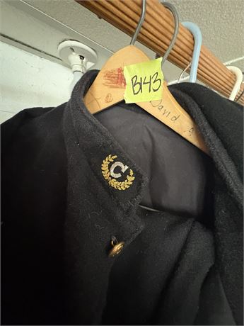 Civil War Reenactment Men's Coat, Vest -Black