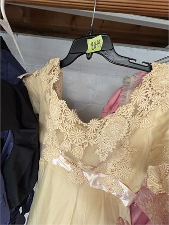 Civil War Reenactment Dress, Cream Lace