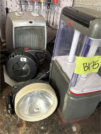 Flashlights, Blower, Heater
