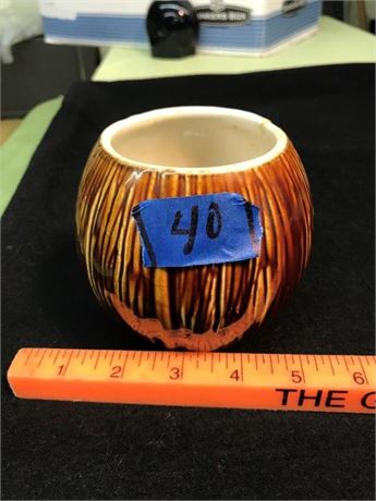 Hall #1877 Glazed Coconut Shell Tiki Mug